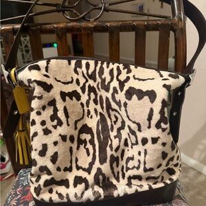Coach Legacy Ocelot print calf hair Women's Bucket Bag